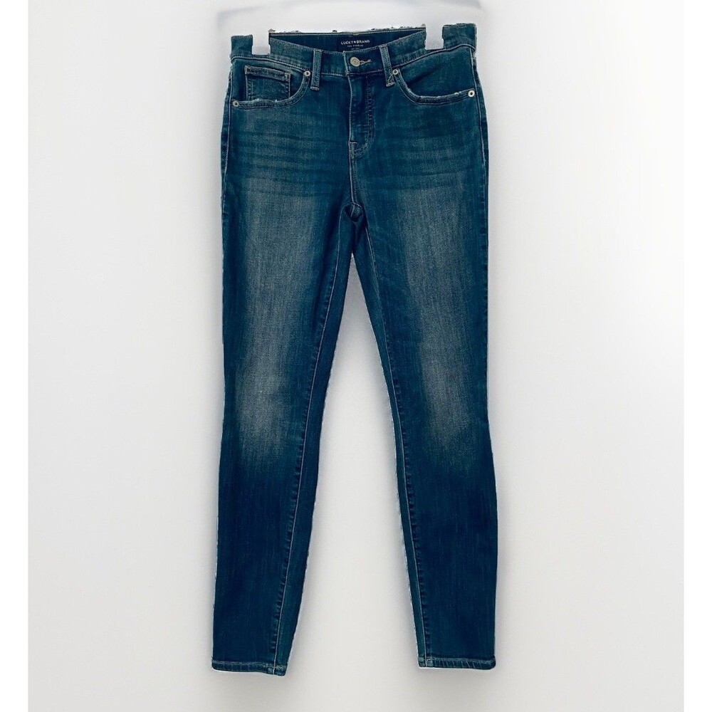 Lucky Brand Ava Skinny Ankle Length Jeans Stretch Medium Wash Denim Size 8 29